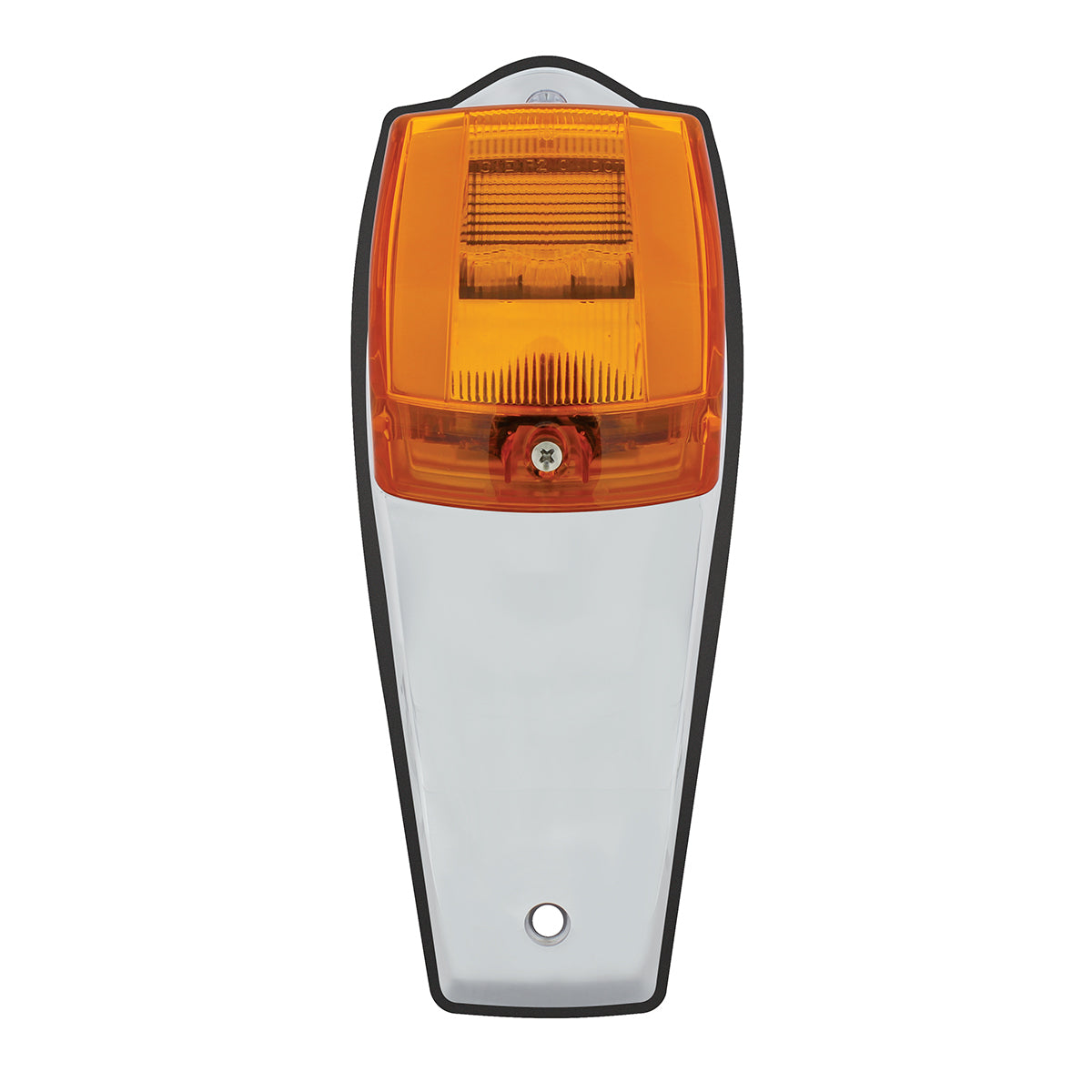 Chrome Plastic Grakon 5000 Style Cab Light with 24 LED Amber GloLight Square Cab Light