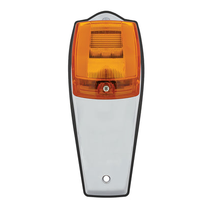Chrome Plastic Grakon 5000 Style Cab Light with 24 LED Amber GloLight Square Cab Light