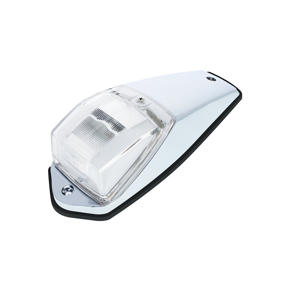 Chrome Plastic Grakon 5000 Style Cab Light with 24 LED Amber GloLight Square Cab Light