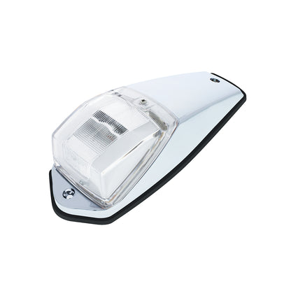 Chrome Plastic Grakon 5000 Style Cab Light with 24 LED Amber GloLight Square Cab Light