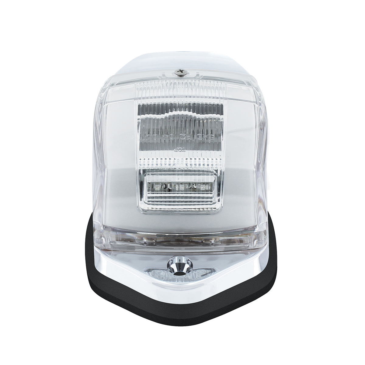 Chrome Plastic Grakon 5000 Style Cab Light with 24 LED Amber GloLight Square Cab Light