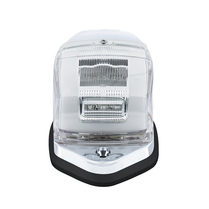 Chrome Plastic Grakon 5000 Style Cab Light with 24 LED Amber GloLight Square Cab Light