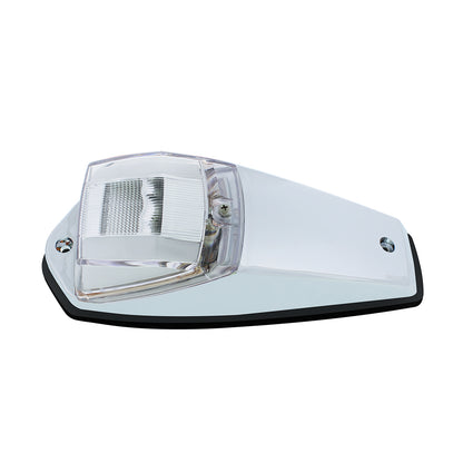 Chrome Plastic Grakon 5000 Style Cab Light with 24 LED Amber GloLight Square Cab Light