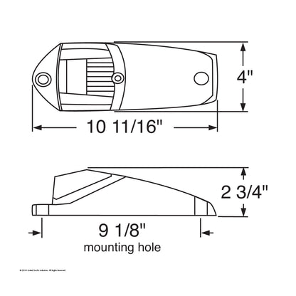 Chrome Plastic Grakon 5000 Style Cab Light with 24 LED Amber GloLight Square Cab Light