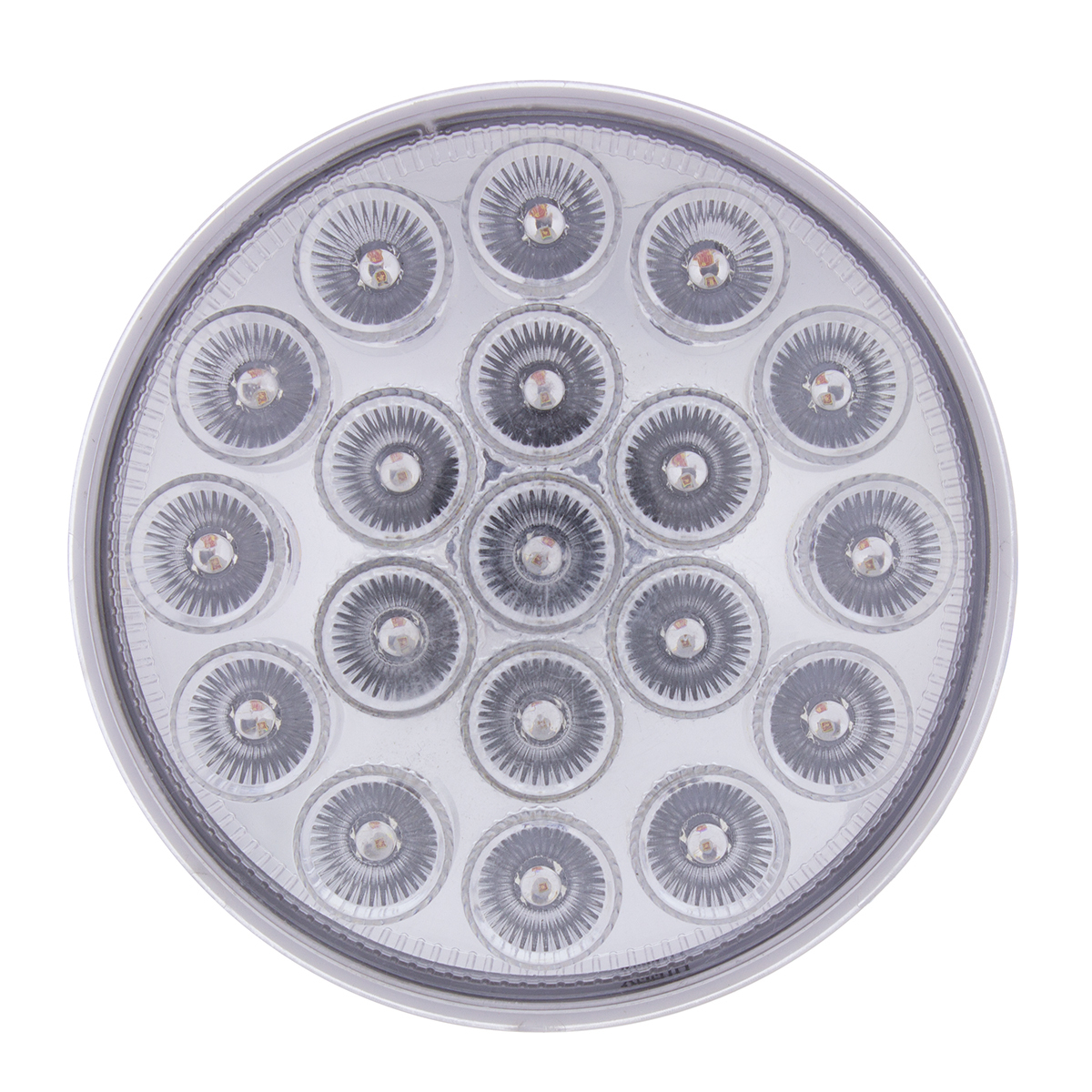 Double Fury Amber Strobe to Red Stop, Turn, Tail 19 LED 4" Round Light