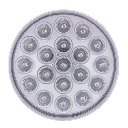 Double Fury Amber Strobe to Red Stop, Turn, Tail 19 LED 4" Round Light