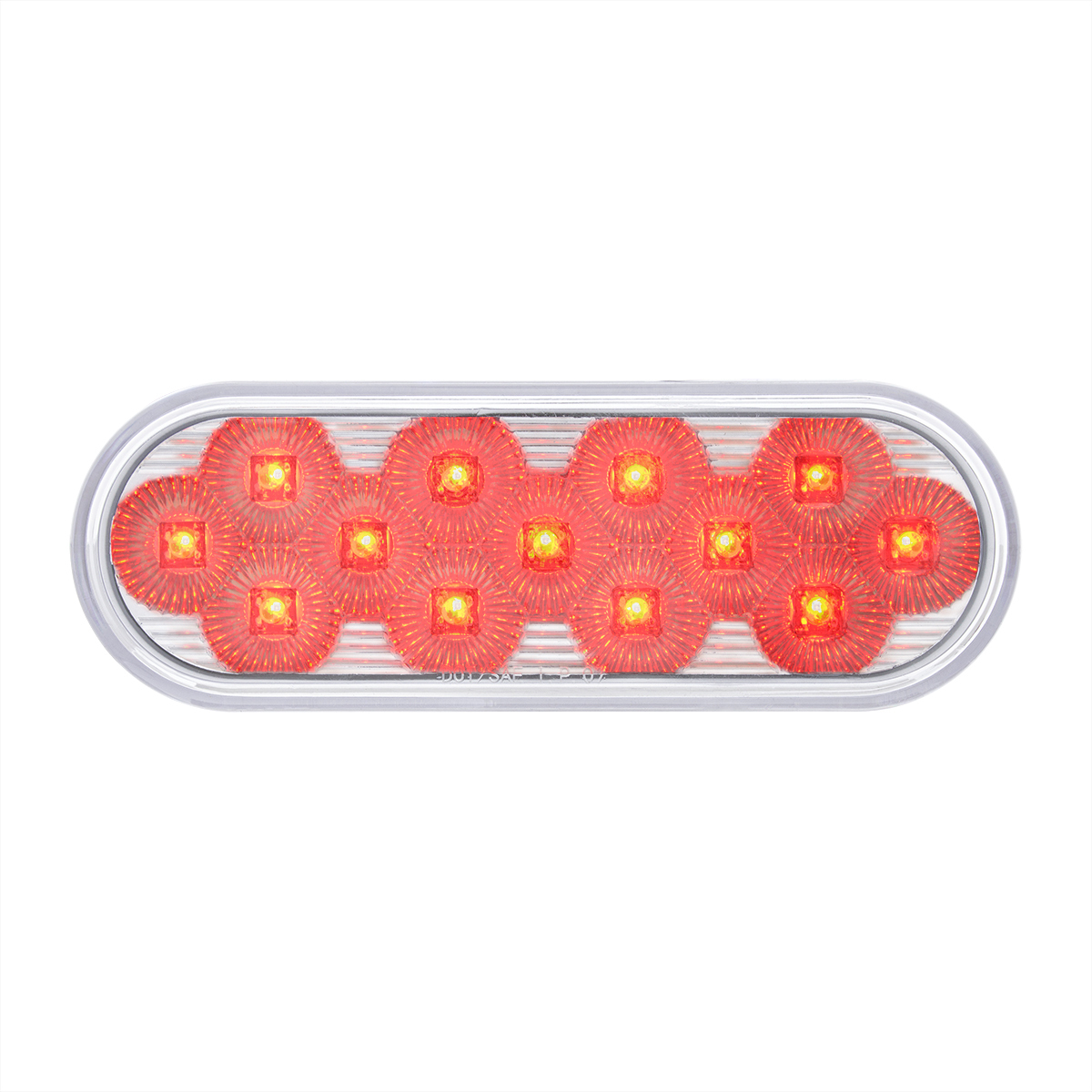 Double Fury Amber Strobe to Red Stop, Turn, Tail 13 LED 6" Oval Light
