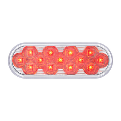 Double Fury Amber Strobe to Red Stop, Turn, Tail 13 LED 6" Oval Light