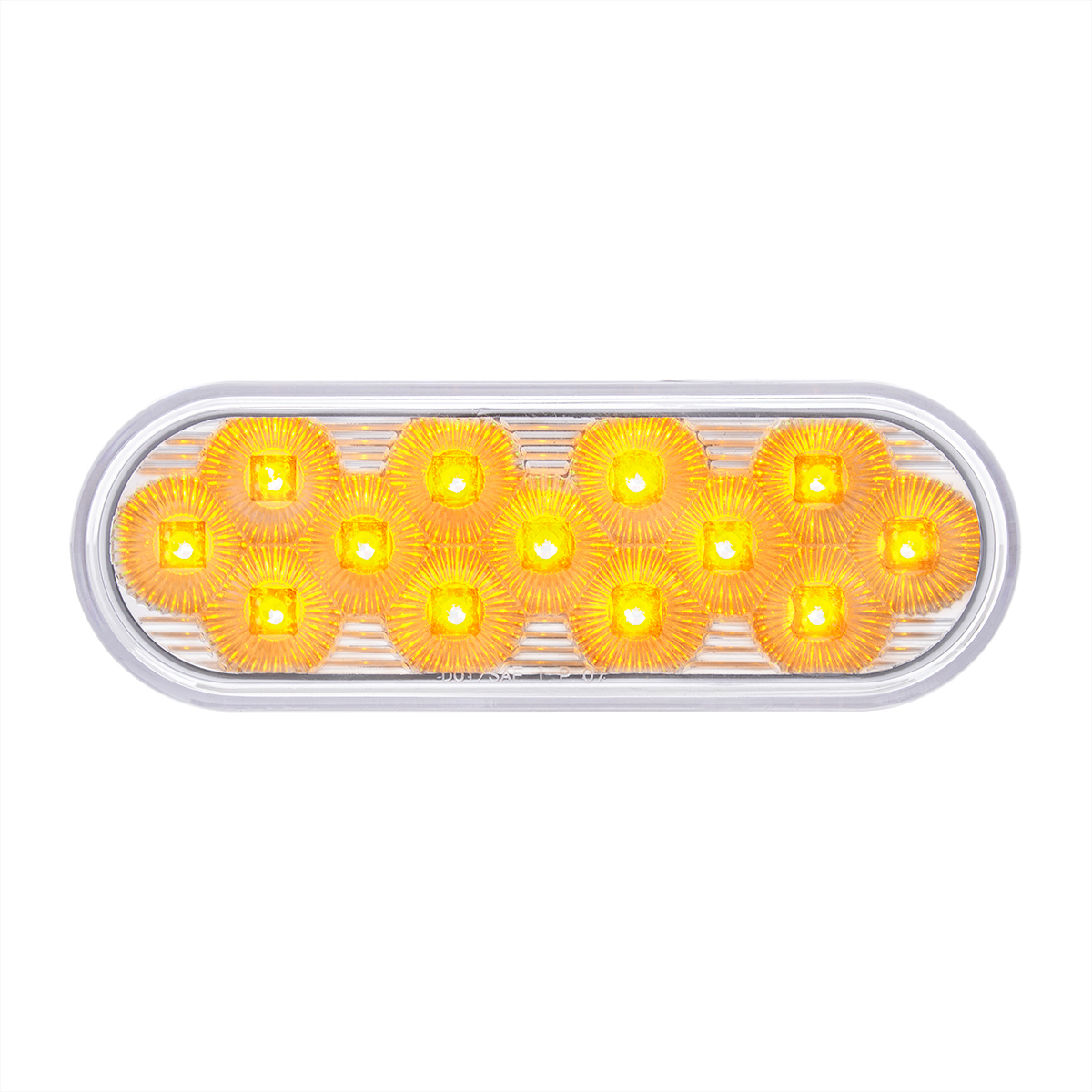 Double Fury Amber Strobe to Red Stop, Turn, Tail 13 LED 6" Oval Light