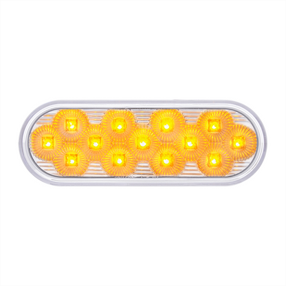 Double Fury Amber Strobe to Red Stop, Turn, Tail 13 LED 6" Oval Light