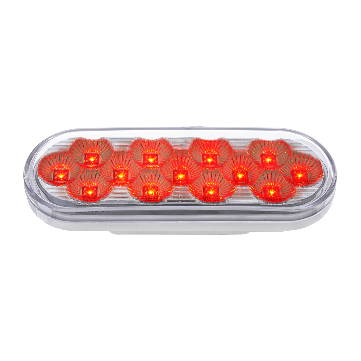 Double Fury Amber Strobe to Red Stop, Turn, Tail 13 LED 6" Oval Light
