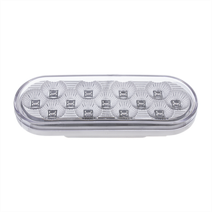 Double Fury Amber Strobe to Red Stop, Turn, Tail 13 LED 6" Oval Light