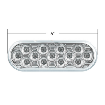 Double Fury Amber Strobe to Red Stop, Turn, Tail 13 LED 6" Oval Light