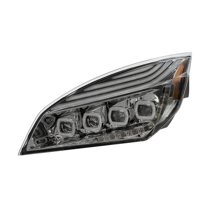 Freightliner Cascadia 2018-2024 Quad-LED Headlight with 15 LED Sequential Turn and 144 LED Daytime Running Light