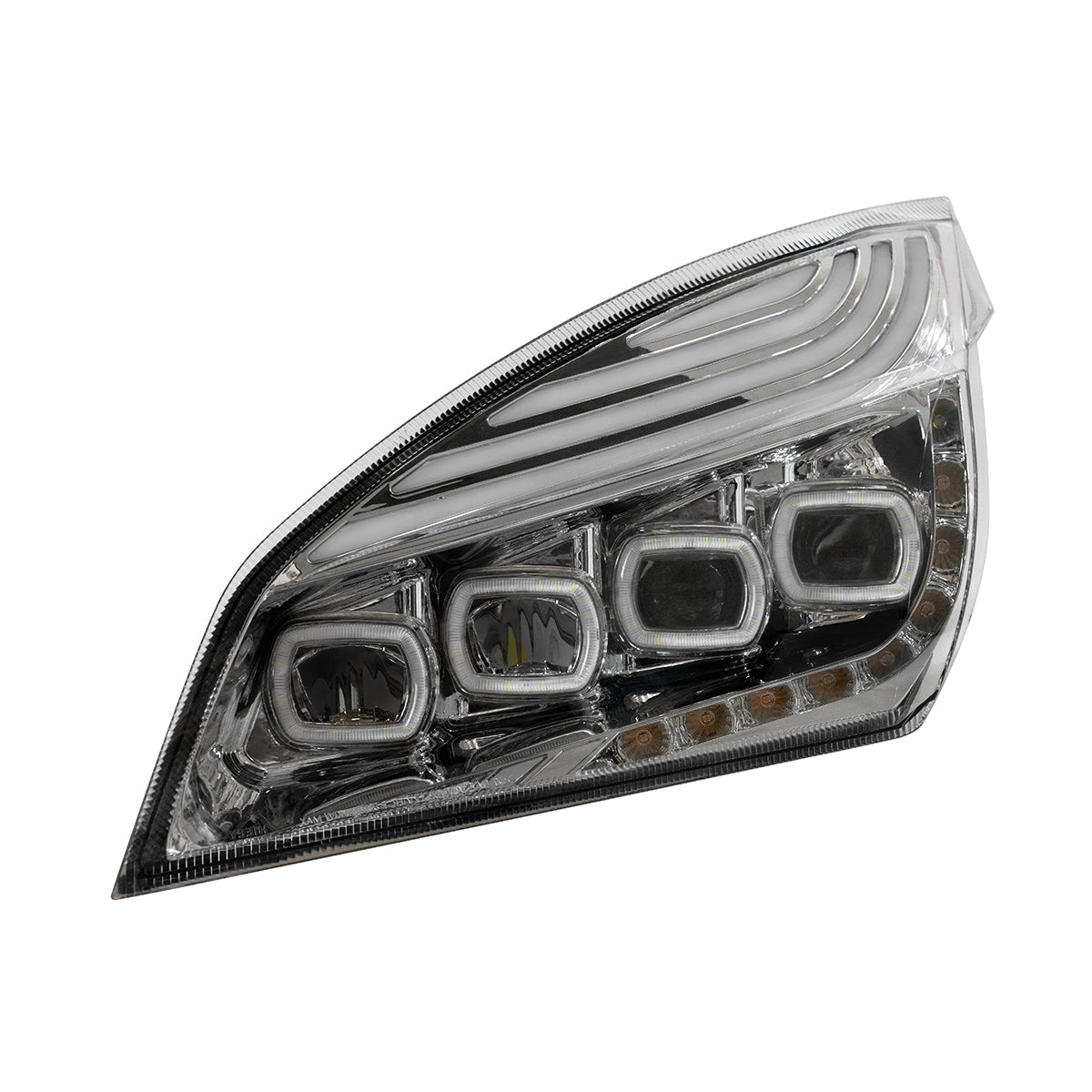 Freightliner Cascadia 2018-2024 Quad-LED Headlight with 15 LED Sequential Turn and 144 LED Daytime Running Light