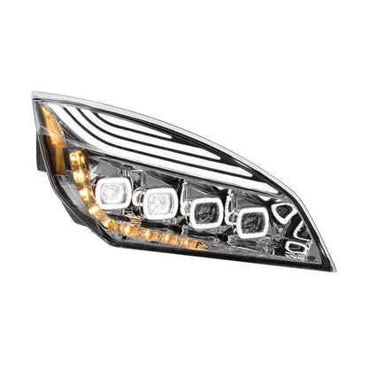 Freightliner Cascadia 2018-2024 Quad-LED Headlight with 15 LED Sequential Turn and 144 LED Daytime Running Light