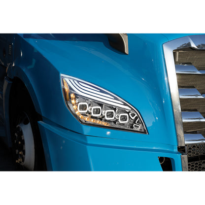 Freightliner Cascadia 2018-2024 Quad-LED Headlight with 15 LED Sequential Turn and 144 LED Daytime Running Light