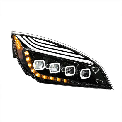 Freightliner Cascadia 2018-2024 Quad-LED Headlight with 15 LED Sequential Turn and 144 LED Daytime Running Light
