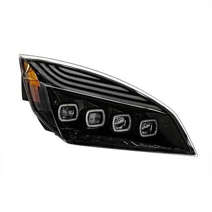 Freightliner Cascadia 2018-2024 Quad-LED Headlight with 15 LED Sequential Turn and 144 LED Daytime Running Light