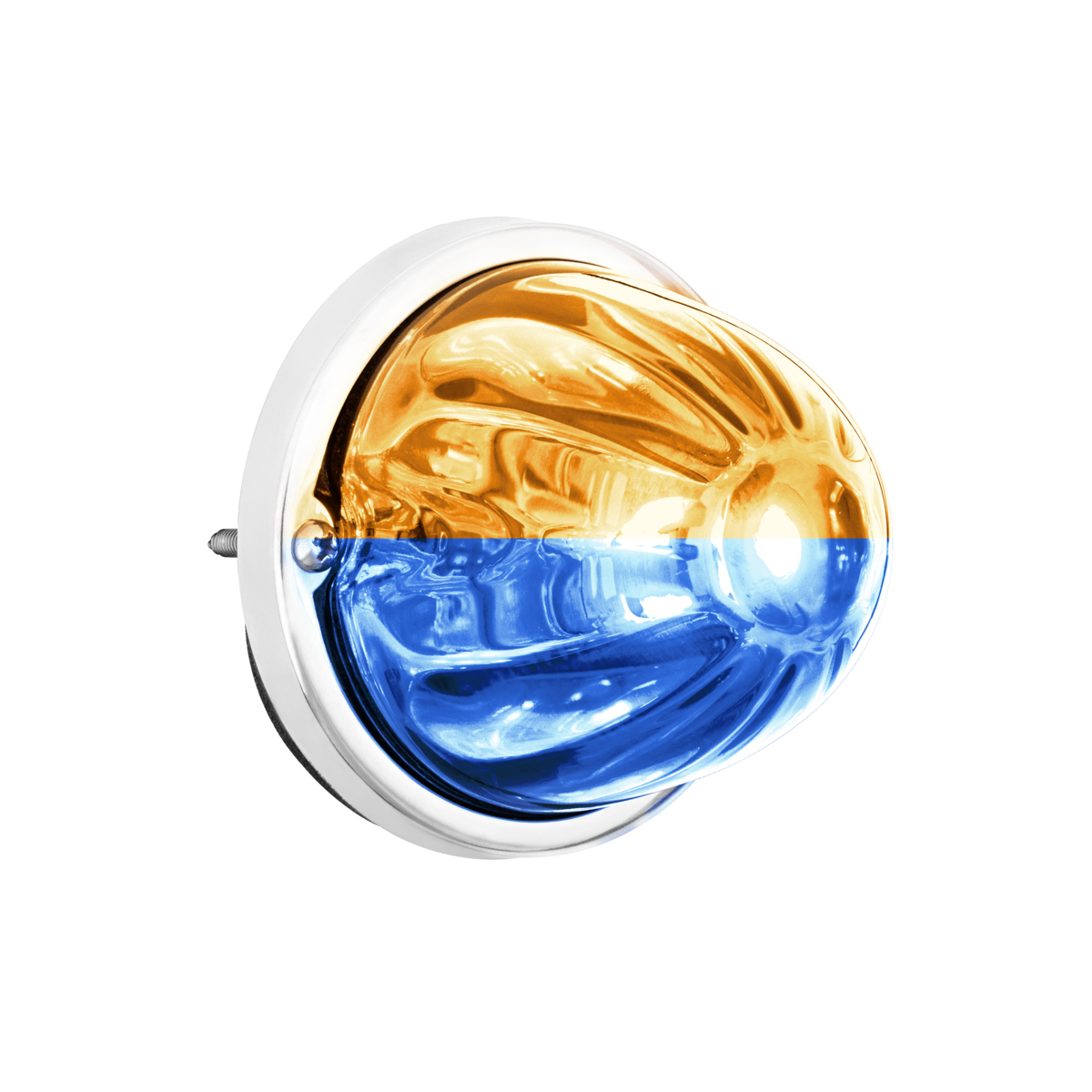 UltraBurst Glass Lens Amber to Blue Double Fury 18 LED 360 Degree 1157 LED Bulb Watermelon Light Flush Mount