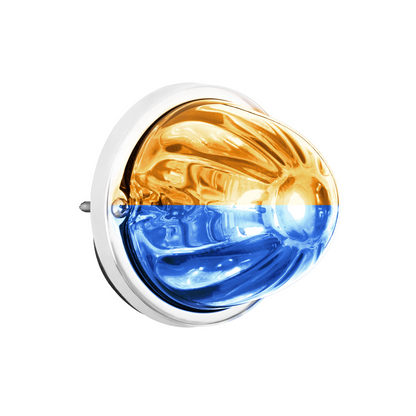 UltraBurst Glass Lens Amber to Blue Double Fury 18 LED 360 Degree 1157 LED Bulb Watermelon Light Flush Mount