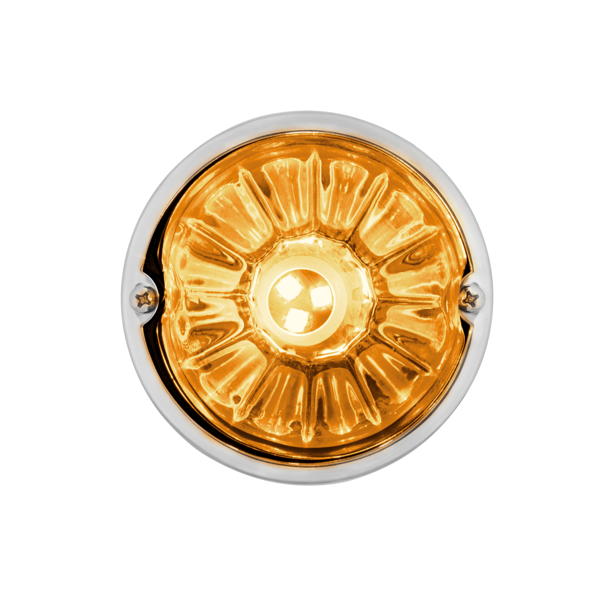 UltraBurst Glass Lens Amber to White Double Fury 18 LED 360 Degree 1157 LED Bulb Watermelon Light Flush Mount