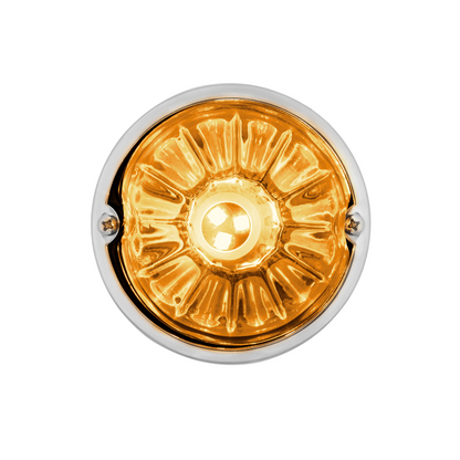 UltraBurst Glass Lens Amber to White Double Fury 18 LED 360 Degree 1157 LED Bulb Watermelon Light Flush Mount