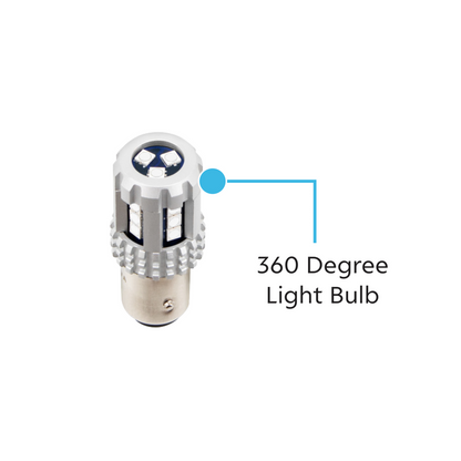 UltraBurst Glass Lens Red to White Double Fury 18 LED 360 Degree 1157 LED Bulb Watermelon Light Flush Mount