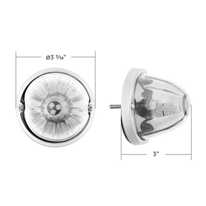 UltraBurst Glass Lens Red to White Double Fury 18 LED 360 Degree 1157 LED Bulb Watermelon Light Flush Mount