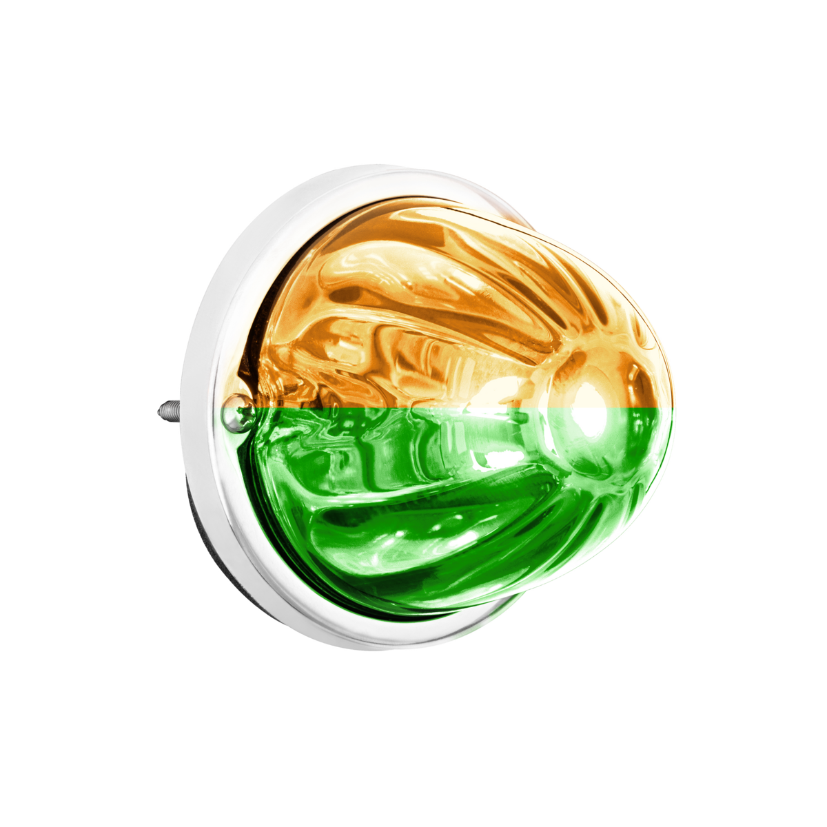 UltraBurst Glass Lens Amber to Green Double Fury 18 LED 360 Degree 1157 LED Bulb Watermelon Light Flush Mount
