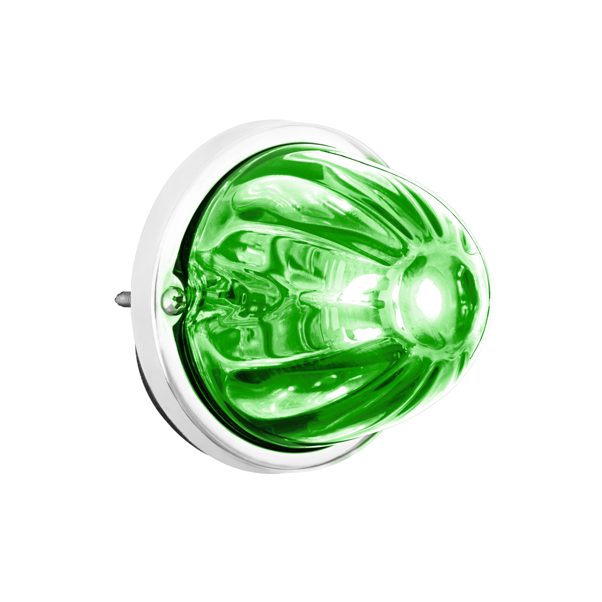 UltraBurst Glass Lens Amber to Green Double Fury 18 LED 360 Degree 1157 LED Bulb Watermelon Light Flush Mount