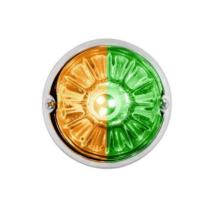 UltraBurst Glass Lens Amber to Green Double Fury 18 LED 360 Degree 1157 LED Bulb Watermelon Light Flush Mount
