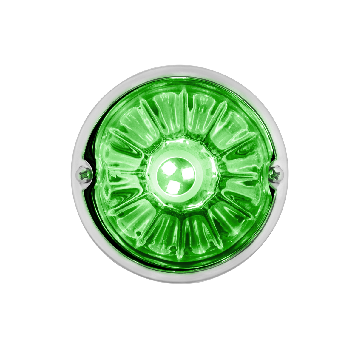 UltraBurst Glass Lens Amber to Green Double Fury 18 LED 360 Degree 1157 LED Bulb Watermelon Light Flush Mount