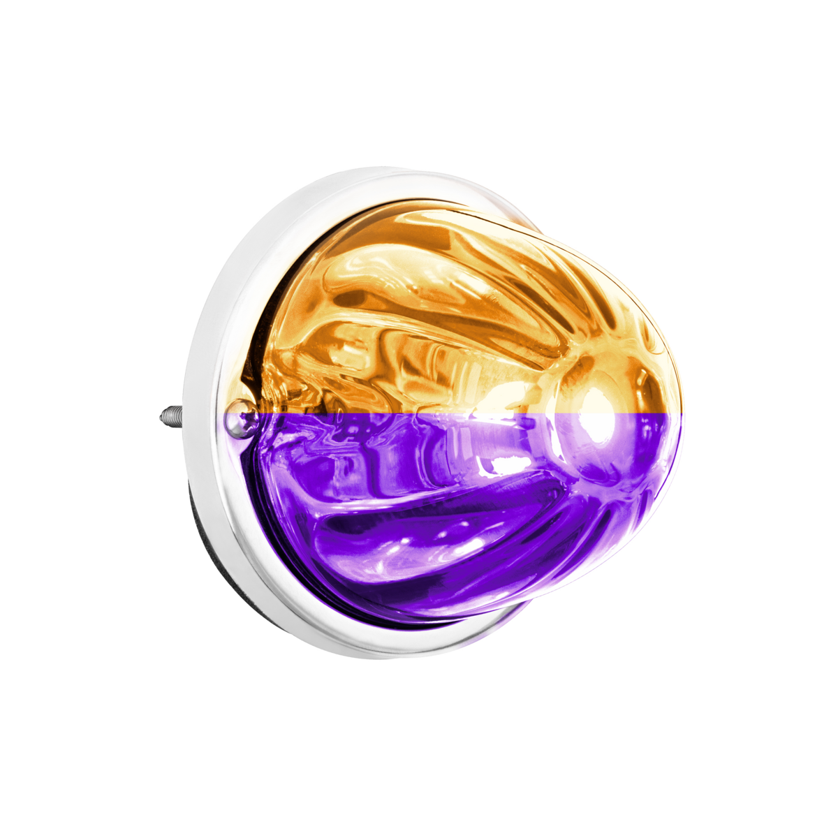 UltraBurst Glass Lens Amber to Purple Double Fury 18 LED 360 Degree 1157 LED Bulb Watermelon Light Flush Mount