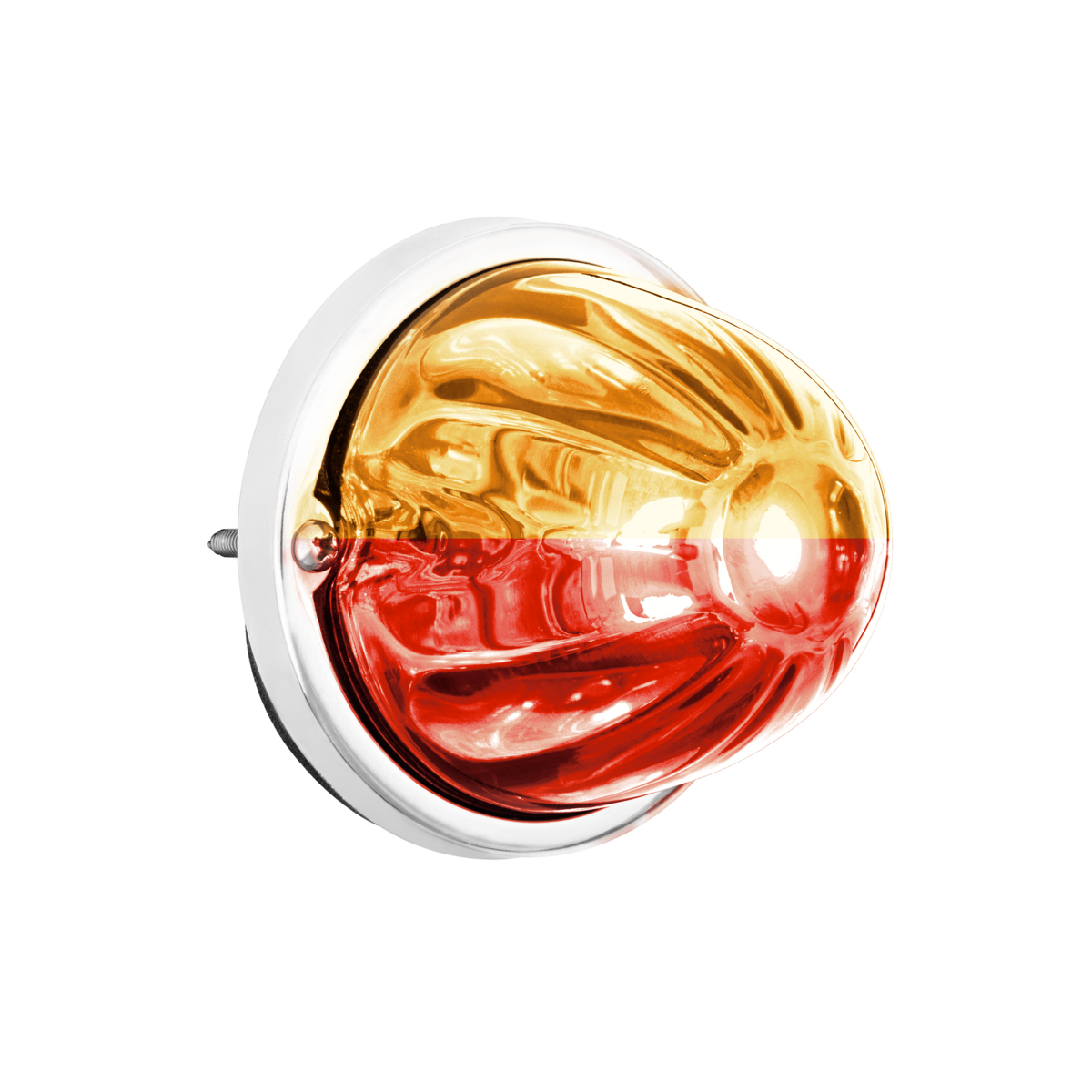 UltraBurst Glass Lens Amber to Red Double Fury 18 LED 360 Degree 1157 LED Bulb Watermelon Light Flush Mount