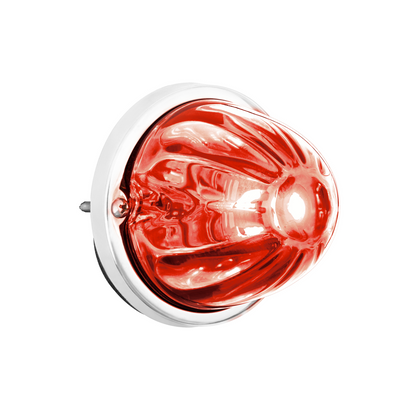 UltraBurst Glass Lens Amber to Red Double Fury 18 LED 360 Degree 1157 LED Bulb Watermelon Light Flush Mount