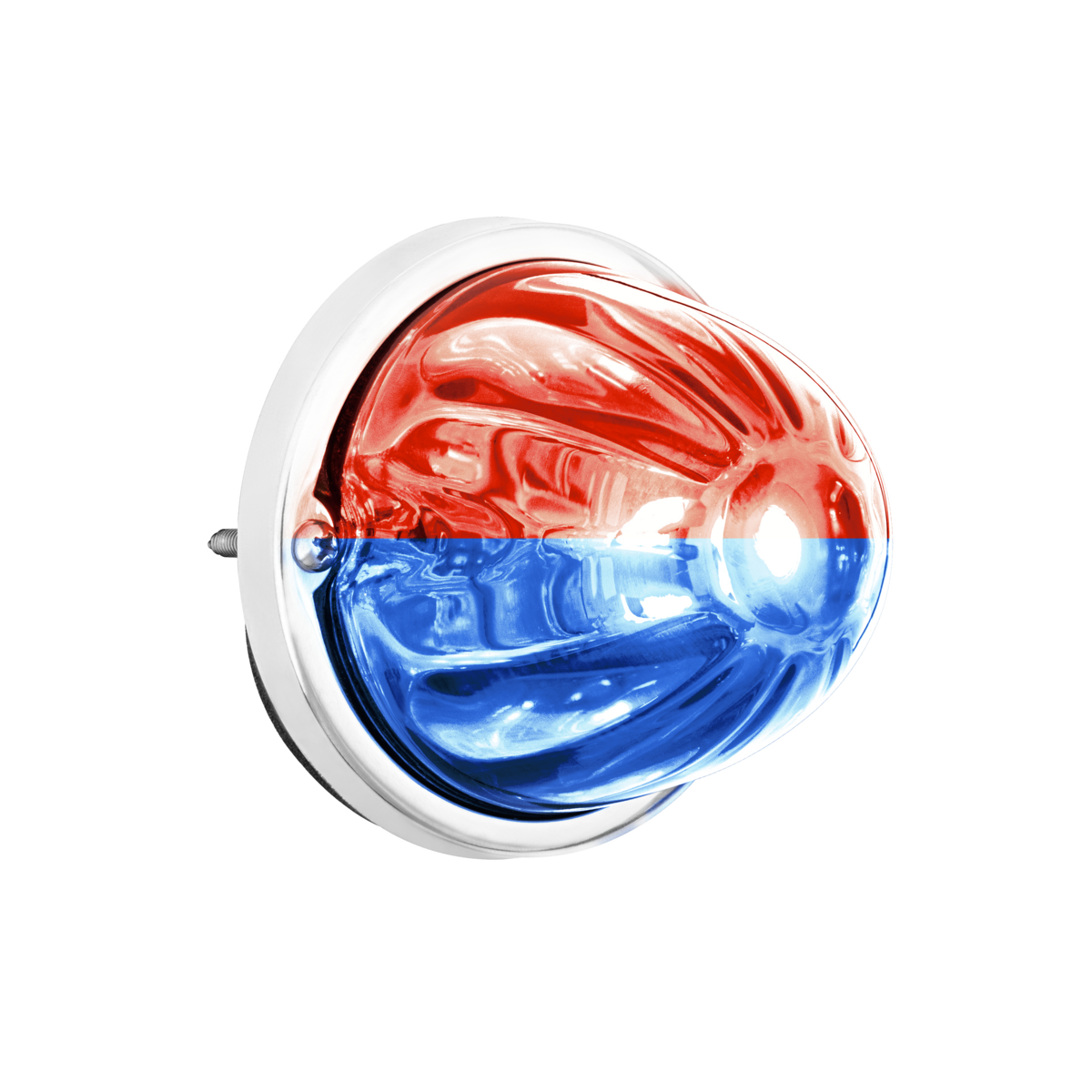 UltraBurst Glass Lens Red to Blue Double Fury 18 LED 360 Degree 1157 LED Bulb Watermelon Light Flush Mount