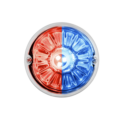 UltraBurst Glass Lens Red to Blue Double Fury 18 LED 360 Degree 1157 LED Bulb Watermelon Light Flush Mount