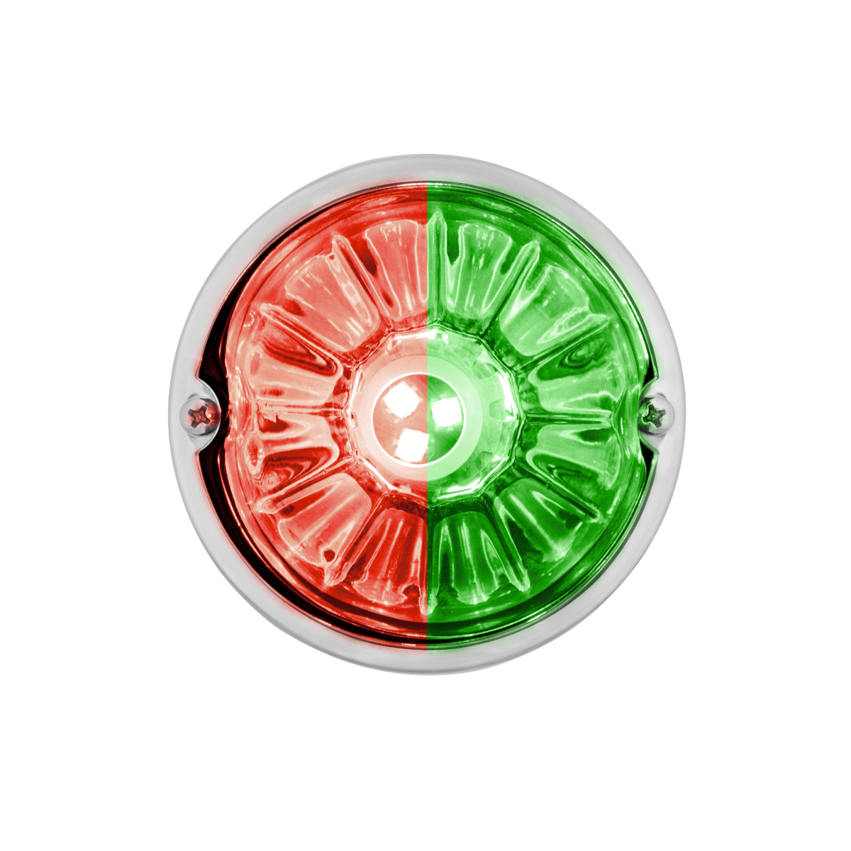 UltraBurst Glass Lens Red to Green Double Fury 18 LED 360 Degree 1157 LED Bulb Watermelon Light Flush Mount