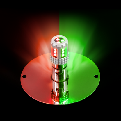 UltraBurst Glass Lens Red to Green Double Fury 18 LED 360 Degree 1157 LED Bulb Watermelon Light Flush Mount