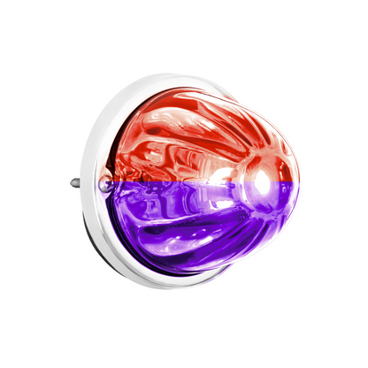 UltraBurst Glass Lens Red to Purple Double Fury 18 LED 360 Degree 1157 LED Bulb Watermelon Light Flush Mount