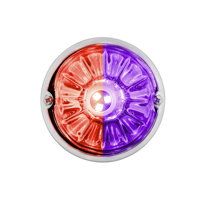 UltraBurst Glass Lens Red to Purple Double Fury 18 LED 360 Degree 1157 LED Bulb Watermelon Light Flush Mount