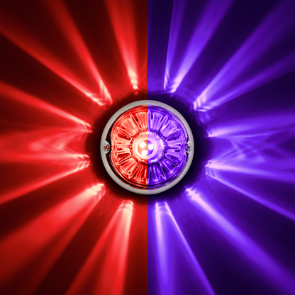 UltraBurst Glass Lens Red to Purple Double Fury 18 LED 360 Degree 1157 LED Bulb Watermelon Light Flush Mount