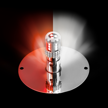 UltraBurst Glass Lens Red to White Double Fury 18 LED 360 Degree 1157 LED Bulb Watermelon Light Flush Mount