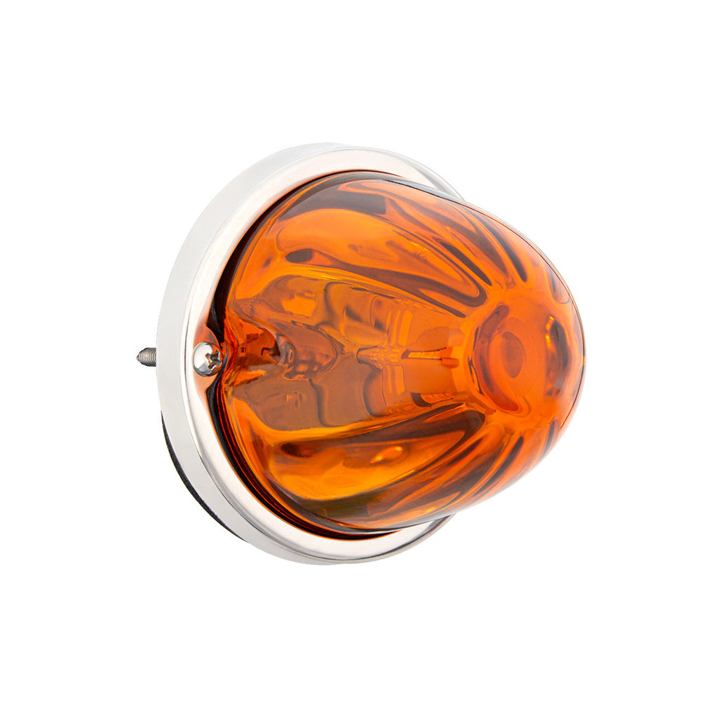 UltraBurst Glass Lens Amber Dual Function 18 LED 360 Degree 1157 LED Bulb Watermelon Light Flush Mount
