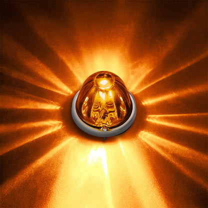 UltraBurst Glass Lens Amber Dual Function 18 LED 360 Degree 1157 LED Bulb Watermelon Light Flush Mount