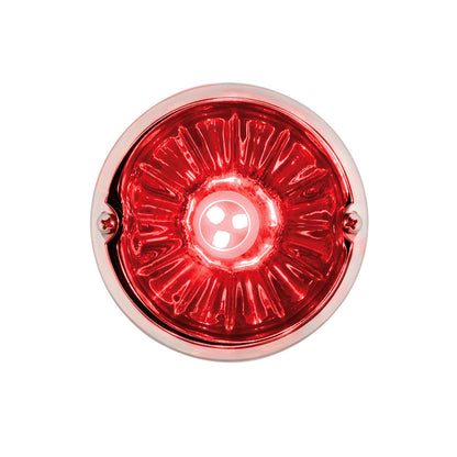 UltraBurst Glass Lens Red Dual Function 18 LED 360 Degree 1157 LED Bulb Watermelon Light Flush Mount