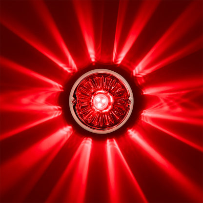 UltraBurst Glass Lens Red Dual Function 18 LED 360 Degree 1157 LED Bulb Watermelon Light Flush Mount