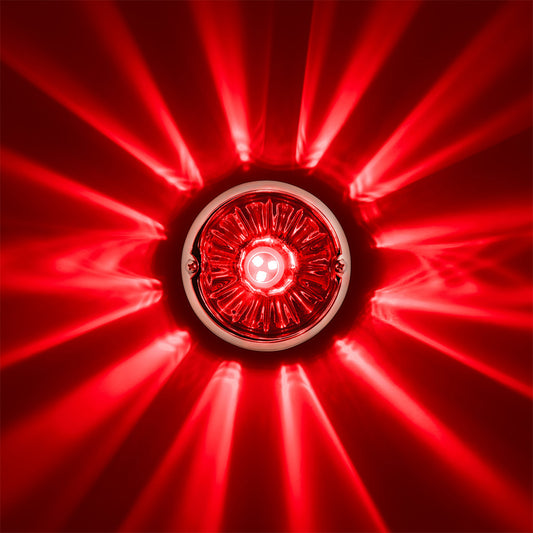UltraBurst Glass Lens Red Dual Function 18 LED 360 Degree 1157 LED Bulb Watermelon Light Flush Mount