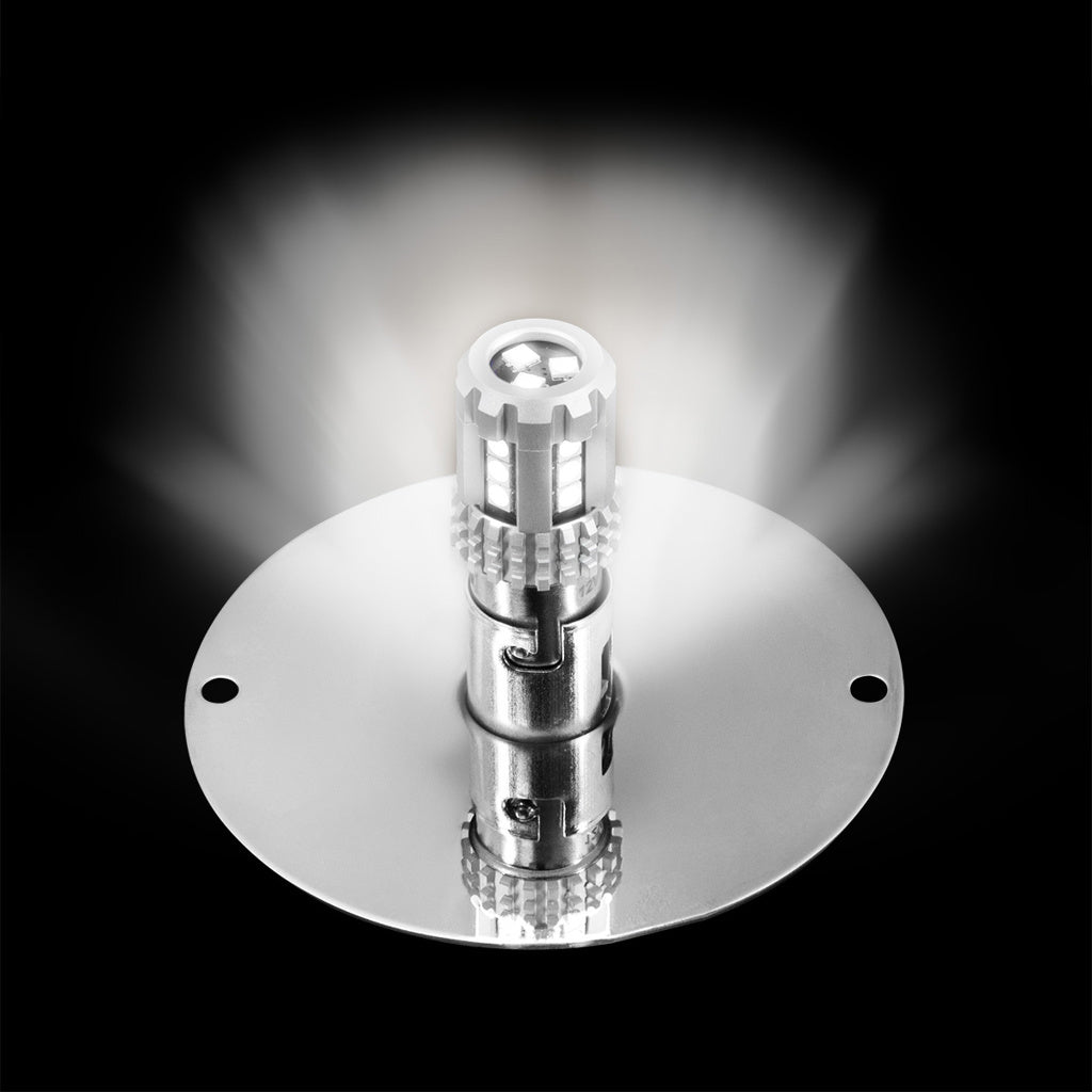 UltraBurst Glass Lens White Dual Function 18 LED 360 Degree 1157 LED Bulb Watermelon Light Flush Mount